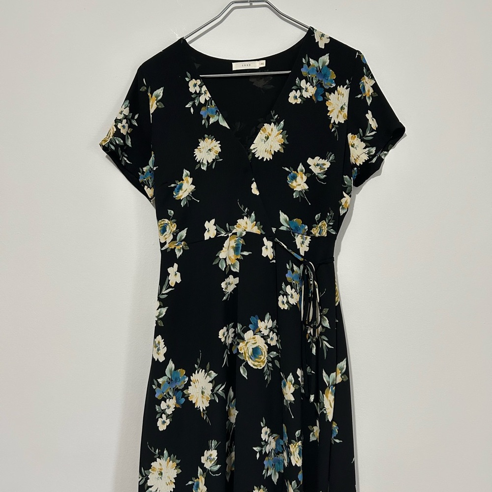 Floral Black Dress
